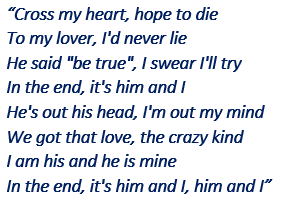 Lyrics of "Him & I"