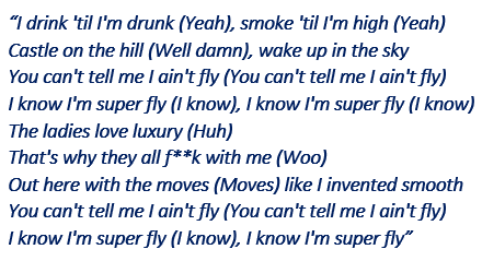 Lyrics of "Wake Up in the Sky" 