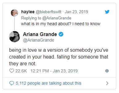 Ariana Grande talks about her song "In My Head"