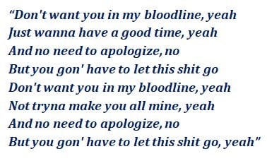 Lyrics of Bloodline 