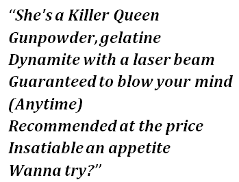 Killer Queen lyrics 