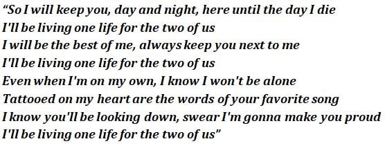 Louis Tomlinson Two Of Us Script Heart Song Lyric Print