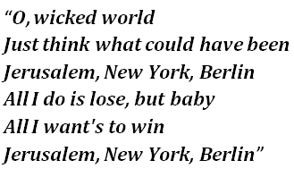 Lyrics of "Jerusalem, New York, Berlin"