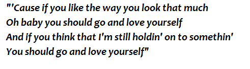 Lyrics of "Love Yourself"