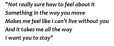 Lyrics of "Stay"
