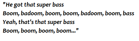 Lyrics of "Super Bass"