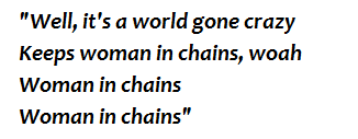 Tears For Fears - Woman In Chains Lyrics 