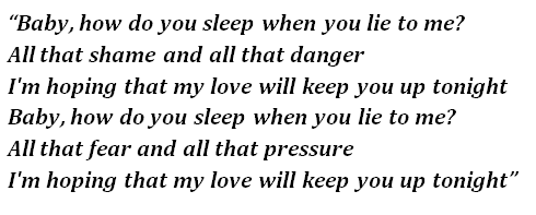 Lyrics of "How Do You Sleep?"