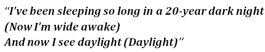 Lyrics of "Daylight"