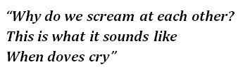 Lyrics of "When Doves Cry"