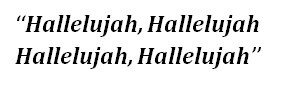 Lyrics of "Hallelujah" 