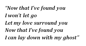 Lyrics of "Now That I've Found You"