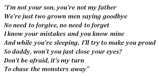 Lyrics of "Monsters"
