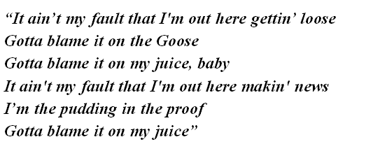 Lyrics of “Juice”