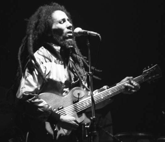 Bob Marley performing live. 