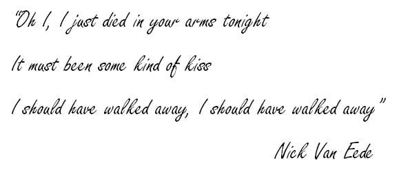 I Just Died In Your Arms lyrics 