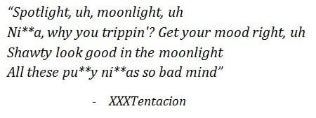 Lyrics of "Moonlight" by XXXTentacion