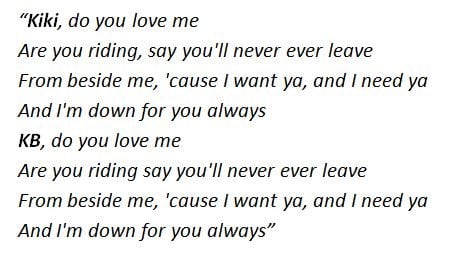 Lyrics of In My Feelings
