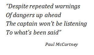 Lyrics of "Despite Repeated Warnings" by Paul McCartney