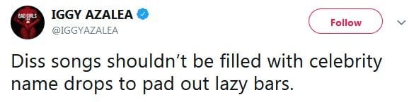 Iggy Azalea's Twitter response to Eminem