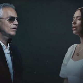 Andrea Bocelli and Dua Lipa