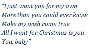 Lyrics for "All I Want For Christmas Is You" by Mariah Carey