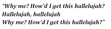 Lyrics of "Hallelujah" 