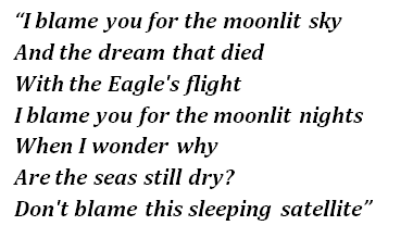 Lyrics of "Sleeping Satellite" 