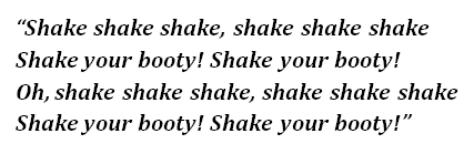 Lyrics of "Shake Your Booty" 