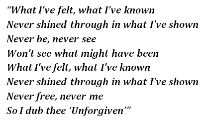 Metallica S The Unforgiven Lyrics Meaning Song Meanings And Facts