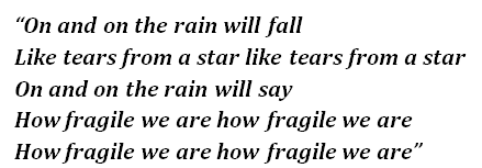 Lyrics of "Fragile"