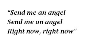 lirik send me an angel
