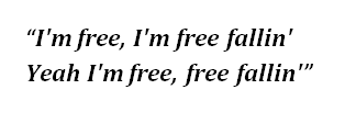 Lyrics of "Free Fallin'"
