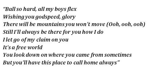 Lyrics of "Godspeed"
