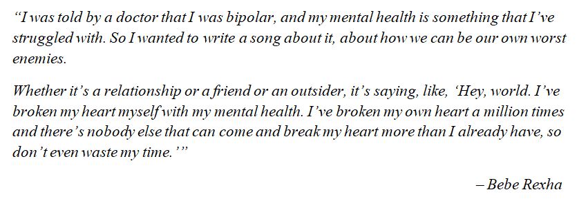 Bebe Rexha explains "Break My Heart Myself"