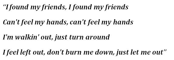 "Found My Friends" Lyrics