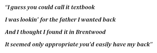 Lyrics for Lana Del Rey's "Text Book"