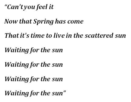 The Doors' "Waiting for the Sun" Lyrics