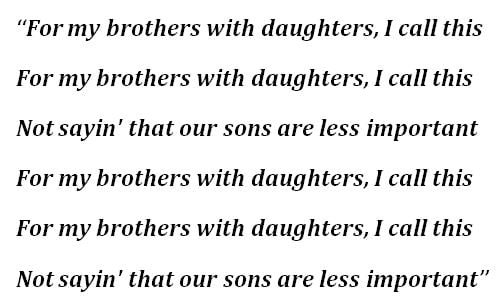 Nas, "Daughters" Lyrics