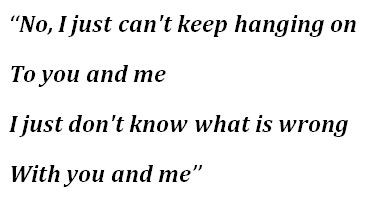 Ellie Goulding, "Hanging On" Lyrics