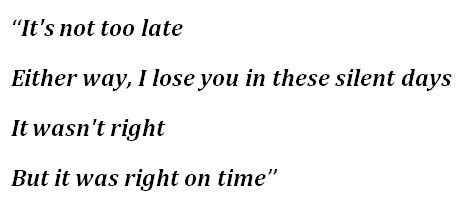 Lyrics to "Right on Time" by Brandi Carlile