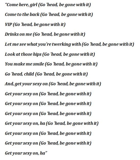 Lyrics to Justin Timberlake's "SexyBack"