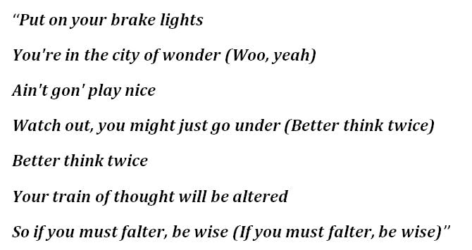 Lyrics to Rihanna's "Disturbia"