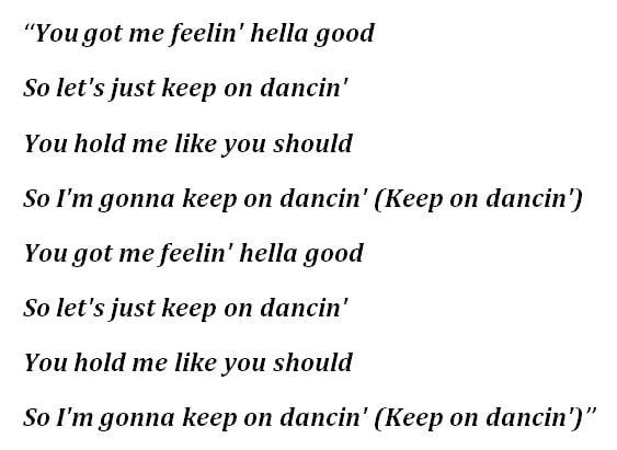 Lyrics to No Doubt's "Hella Good" 