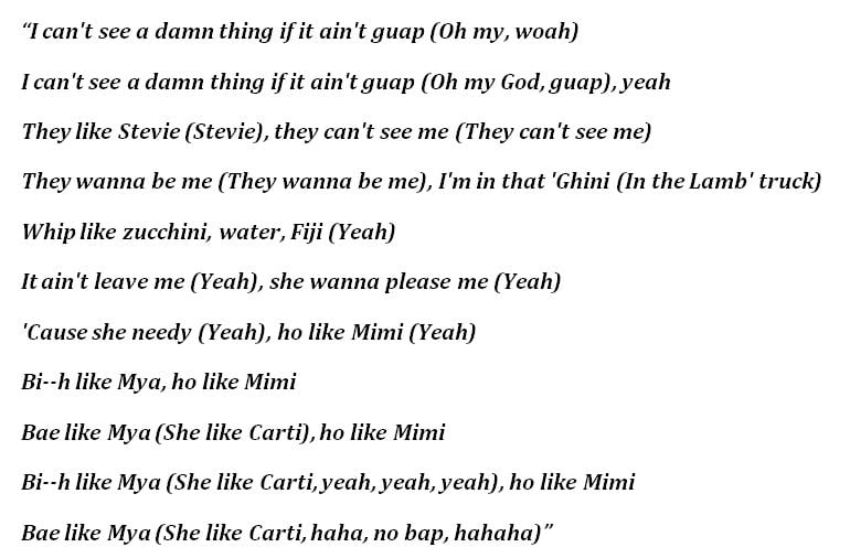 Lyrics of "Miss The Rage" by Trippie Redd