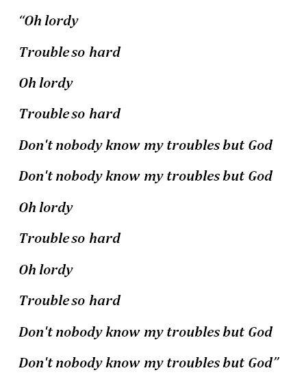 Lyrics to "Natural Blues" by Moby