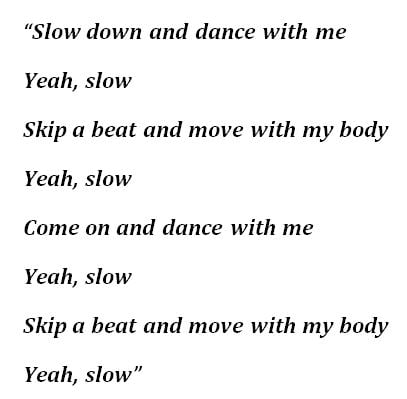 Lyrics of Kylie Minogue's "Slow"