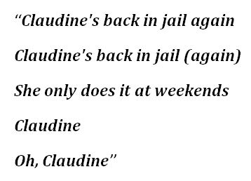 Lyrics of  The Rolling Stones' "Claudine"