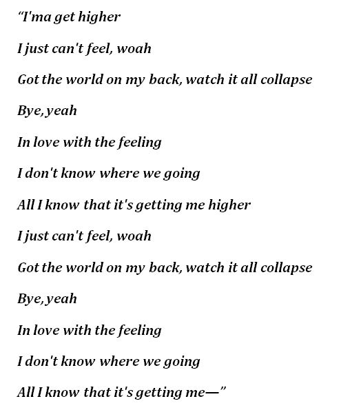 Lyrics for "Higher" by Dolo Tonight