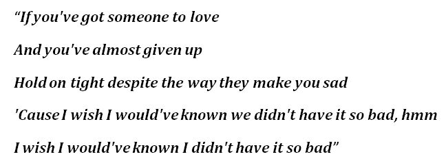Lyrics to Kacey Musgraves' "hookup scene"